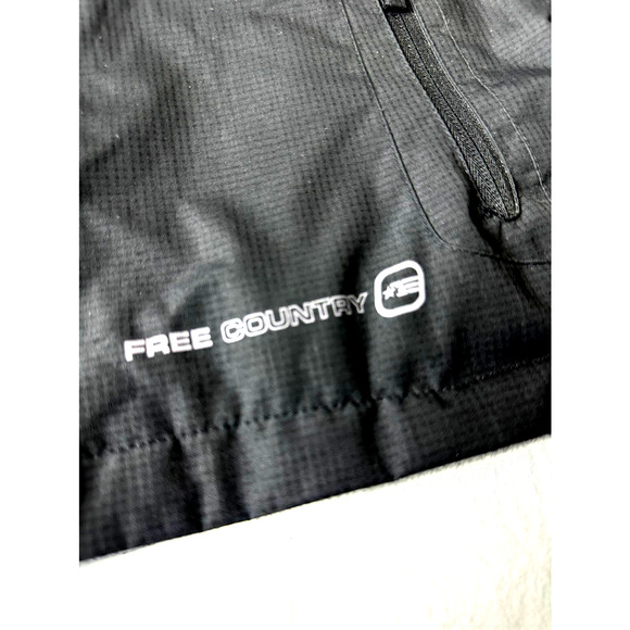 Free Country Lined Women's Jacket Black Hooded Draw String Waist Size M - Picture 6 of 9